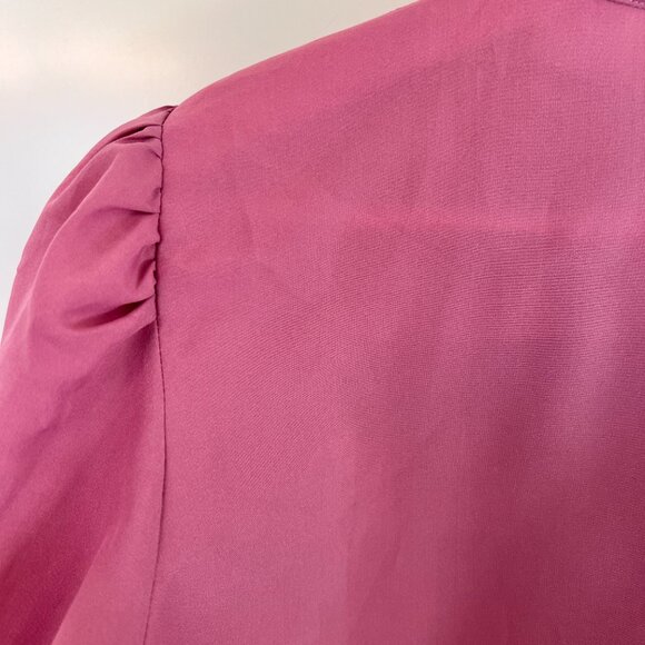 Vintage Pink Prime Time Long Sleeve Blouse with Neck Tie - Picture 9 of 11